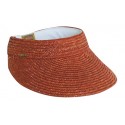 Scala Rust Straw Braid Sun Visor