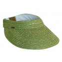 Scala Sage Straw Braid Sun Visor