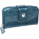 Hello Kitty Teal Embossed Zipper Wallet