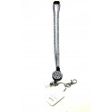 Clear Crystal Retractable Lanyard Keychain Badge Holder