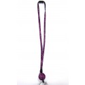 Pink Crystal Retractable Lanyard Keychain Badge Holder