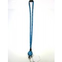 Blue Crystal Retractable Lanyard Keychain Badge Holder