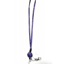 Purple Crystal Retractable Lanyard Keychain Badge Holder