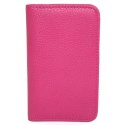 Buxton Hot Pink Leather Deluxe Snap Card Case Wallet