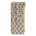 Brown Fleur De Lis Multi Card Case Stacker Wallet
