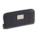 Kenneth Cole New York Black Zip Around Genuine Leather Wallet