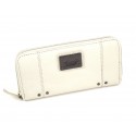 Kenneth Cole New York Cream Zip Around Genuine Leather Wallet