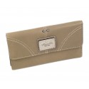 Kenneth Cole New York Taupe Genuine Leather Flap Wallet