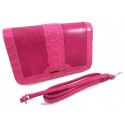 Buxton Hot Pink Moroccan Faux Croc Mini Bag
