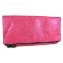 BCBGeneration Lipstick Pink Glitter Darla  Foldover Clutch Handbag