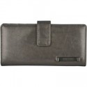 Kenneth Cole Gunmetal Flat Thin Snap Wallet