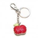 Red Crystal Apple Keychain