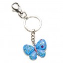 Blue Crystal Butterfly Keychain