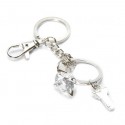 Clear Cocktail Ring Keychain