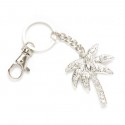 Clear Crystal Palm Tree Keychain