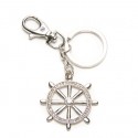 Crystal Ship Wheel Keychain