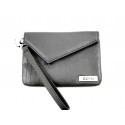 Kenneth Cole Reaction Grey Brown Thin Envelope Wristlet