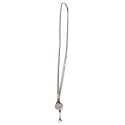 Clear Non Breakaway Retractable Crystal Lanyard Keychain Badge Holder