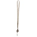 Hematite Non Breakaway Retractable Crystal Lanyard Keychain Badge Holder