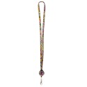 Multicolor Non Breakaway Retractable Crystal Lanyard Keychain Badge Holder