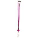 Pink Non Breakaway Retractable Crystal Lanyard Keychain Badge Holder