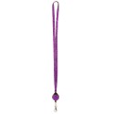 Purple Non Breakaway Retractable Crystal Lanyard Keychain Badge Holder