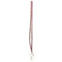 Fuchsia Pink Iridescent Crystal Lanyard - ID Badge Necklace Keychain Card Holder