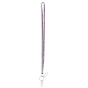 Purple Iridescent Crystal Lanyard - ID Badge Necklace Keychain Card Holder