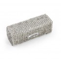 Grey Crystal Lipstick Case