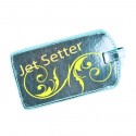 Blue Metallic "Jet Setter" Travel Luggage Tag