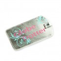 Silver Metallic "Globe Trotter" Travel Luggage Tag