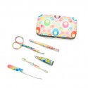 Cream Circle Print Manicure Set