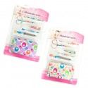 Circle Print Manicure Set Package: Purple & Cream