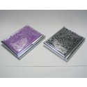 2 Paisley Memo Notepad Cases w/Pen (Black & Purple)