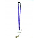 Purple Crystal Lanyard Keychain Card Holder 