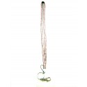 Light Pink Crystal Lanyard Keychain Card Holder