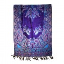 Purple Paisley Print Pashmina Scarf