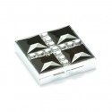 Black and Clear Crystal Aristo Pill Box