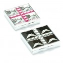 Black and Clear Crystal Aristo Pill Box