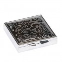 Black Paisley Large Square Pill Box