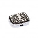 Fleur De Lis Crystal Stud Pill Box