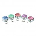 5 Crystal Ring Pill Box Keychains
