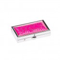 Silver & Pink Paisley Pill Box Case: Small