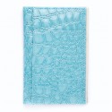 Blue Alligator Croc Print Passport Cover Holder