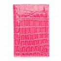 Fuchsia Alligator Croc Print Passport Cover Holder