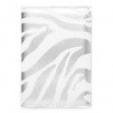 Silver Zebra Print Passport Cover Holder