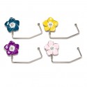 4 Assorted Flower Purse Hooks