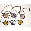 6 Black Frame Purse Hooks