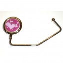 Pink Heart Purse Hook