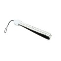 Clear on Black Crystal Cell Phone Key Strap